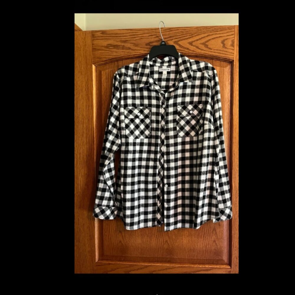 Croft & Barrow Checkered Lightweight Flannel Shirt - L - NWOT